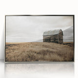 Rustic Farmhouse Wall Art: Abandoned Barn in Field - Country Style Decor