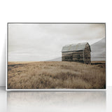 Rustic Farmhouse Wall Art: Abandoned Barn in Field - Country Style Decor