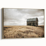 Rustic Farmhouse Wall Art: Abandoned Barn in Field - Country Style Decor