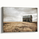 Rustic Farmhouse Wall Art: Abandoned Barn in Field - Country Style Decor
