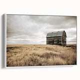 Rustic Farmhouse Wall Art: Abandoned Barn in Field - Country Style Decor