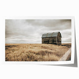 Rustic Farmhouse Wall Art: Abandoned Barn in Field - Country Style Decor