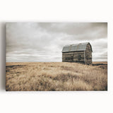Rustic Farmhouse Wall Art: Abandoned Barn in Field - Country Style Decor