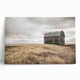 Rustic Farmhouse Wall Art: Abandoned Barn in Field - Country Style Decor