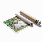 Farmhouse Wall Art: Country Chickens in Garden - Rustic Farmhouse Decor