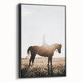 Farmhouse Wall Art - Rider on Horse at Sunset Rustic Country Style Decor