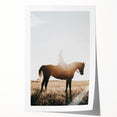 Farmhouse Wall Art - Rider on Horse at Sunset Rustic Country Style Decor