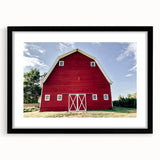 Farmhouse Wall Art: Iconic Red Barn - Rustic Country Style Decor Print