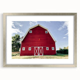 Farmhouse Wall Art: Iconic Red Barn - Rustic Country Style Decor Print
