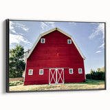 Farmhouse Wall Art: Iconic Red Barn - Rustic Country Style Decor Print