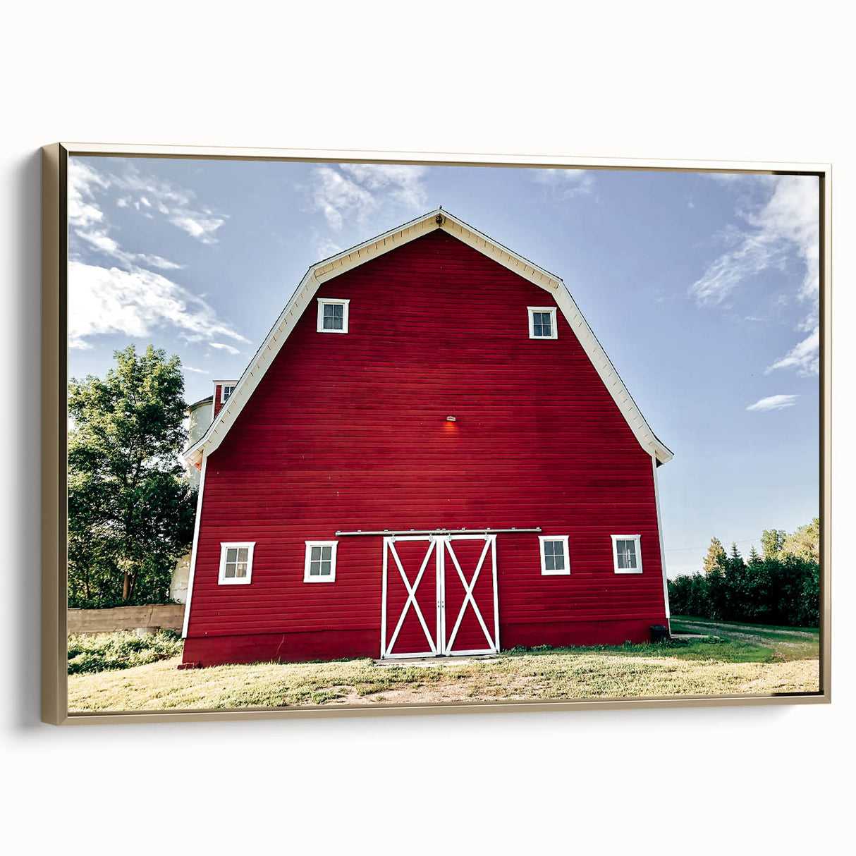 Farmhouse Wall Art: Iconic Red Barn - Rustic Country Style Decor Print