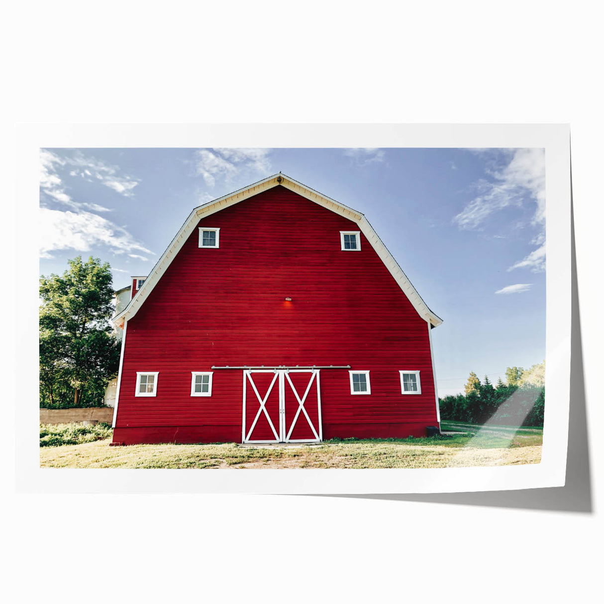 Farmhouse Wall Art: Iconic Red Barn - Rustic Country Style Decor Print