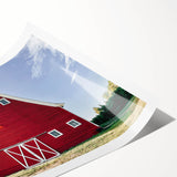 Farmhouse Wall Art: Iconic Red Barn - Rustic Country Style Decor Print