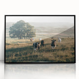 Farmhouse Wall Art: Cows in Pasture - Rustic Country Style Decor Print