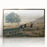 Farmhouse Wall Art: Cows in Pasture - Rustic Country Style Decor Print