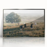Farmhouse Wall Art: Cows in Pasture - Rustic Country Style Decor Print