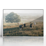 Farmhouse Wall Art: Cows in Pasture - Rustic Country Style Decor Print