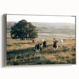 Farmhouse Wall Art: Cows in Pasture - Rustic Country Style Decor Print