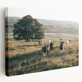 Farmhouse Wall Art: Cows in Pasture - Rustic Country Style Decor Print