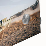 Farmhouse Wall Art: Combine Harvester in Field - Rustic Country Decor