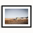 Farmhouse Wall Art: Combine Harvester in Field - Rustic Country Decor