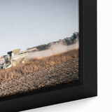 Farmhouse Wall Art: Combine Harvester in Field - Rustic Country Decor