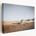 Farmhouse Wall Art: Combine Harvester in Field - Rustic Country Decor