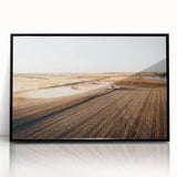 Farmhouse Wall Art: Aerial Harvesting Scene - Rustic Country Decor Print