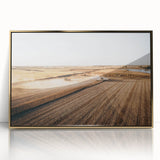 Farmhouse Wall Art: Aerial Harvesting Scene - Rustic Country Decor Print