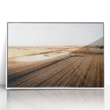 Farmhouse Wall Art: Aerial Harvesting Scene - Rustic Country Decor Print