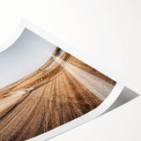 Farmhouse Wall Art: Aerial Harvesting Scene - Rustic Country Decor Print