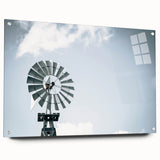 Farmhouse Wall Art: Windmill in Sky - Rustic Country Style Decor Print