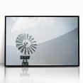 Farmhouse Wall Art: Windmill in Sky - Rustic Country Style Decor Print