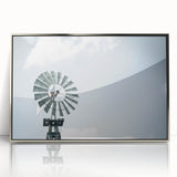 Farmhouse Wall Art: Windmill in Sky - Rustic Country Style Decor Print