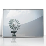Farmhouse Wall Art: Windmill in Sky - Rustic Country Style Decor Print