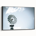 Farmhouse Wall Art: Windmill in Sky - Rustic Country Style Decor Print