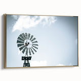Farmhouse Wall Art: Windmill in Sky - Rustic Country Style Decor Print