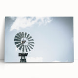 Farmhouse Wall Art: Windmill in Sky - Rustic Country Style Decor Print