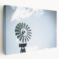 Farmhouse Wall Art: Windmill in Sky - Rustic Country Style Decor Print