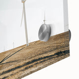 Farmhouse Wall Art: Wind Turbines on Hill - Rustic Country Style Decor