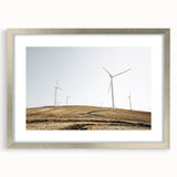 Farmhouse Wall Art: Wind Turbines on Hill - Rustic Country Style Decor
