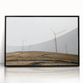 Farmhouse Wall Art: Wind Turbines on Hill - Rustic Country Style Decor