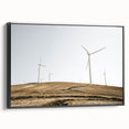 Farmhouse Wall Art: Wind Turbines on Hill - Rustic Country Style Decor