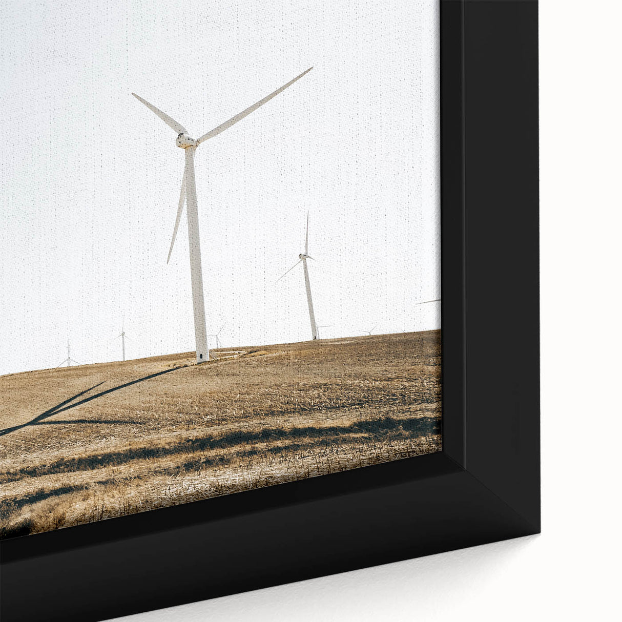 Farmhouse Wall Art: Wind Turbines on Hill - Rustic Country Style Decor