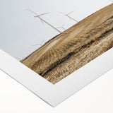 Farmhouse Wall Art: Wind Turbines on Hill - Rustic Country Style Decor