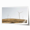 Farmhouse Wall Art: Wind Turbines on Hill - Rustic Country Style Decor