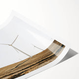 Farmhouse Wall Art: Wind Turbines on Hill - Rustic Country Style Decor