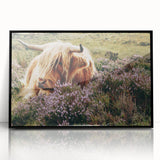 Farmhouse Wall Art: Highland Cow in Meadow - Rustic Country Decor Print