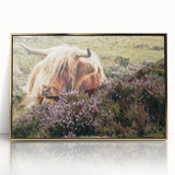 Farmhouse Wall Art: Highland Cow in Meadow - Rustic Country Decor Print