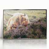 Farmhouse Wall Art: Highland Cow in Meadow - Rustic Country Decor Print